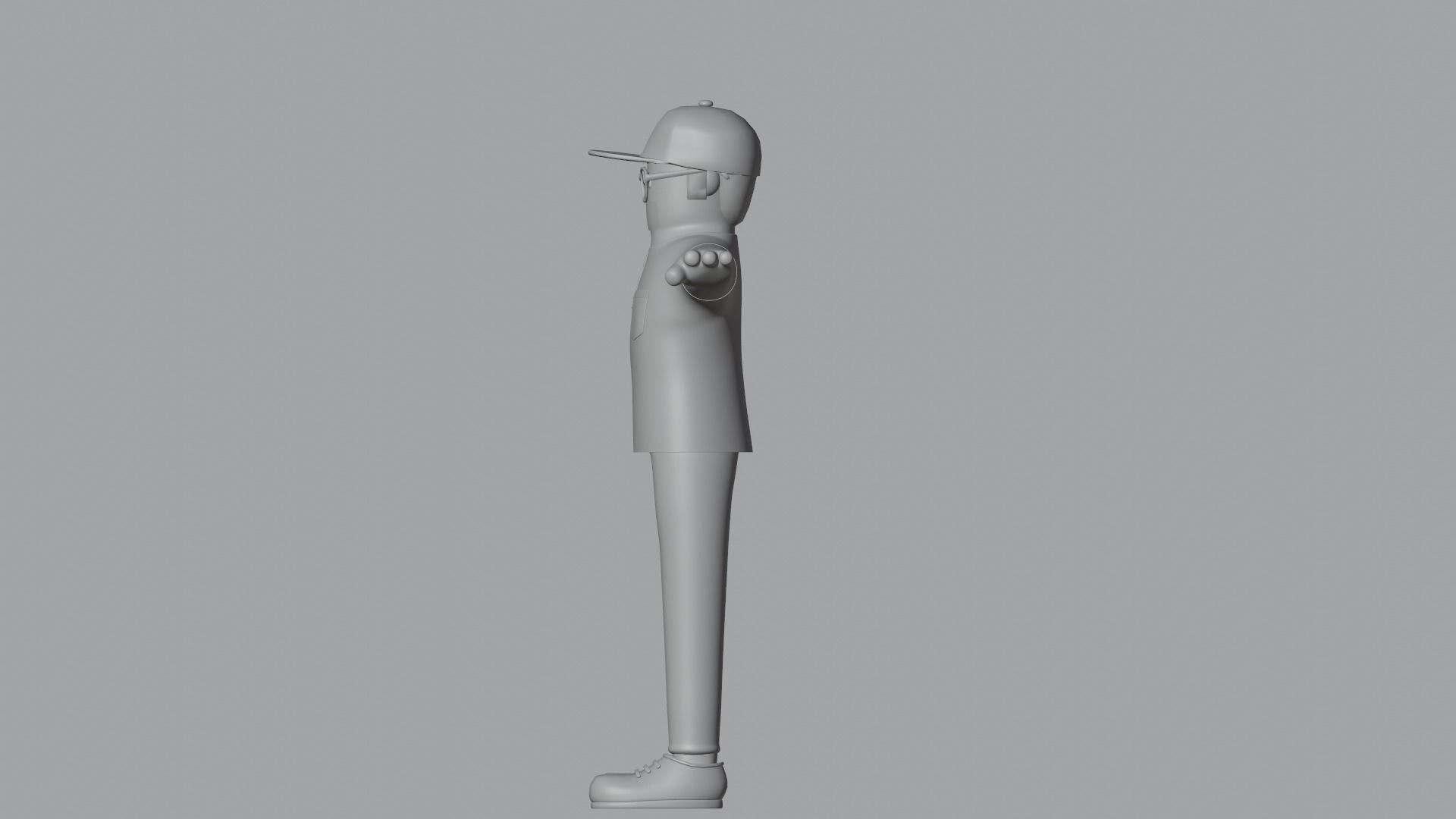 Minimal Deliveryboy Cartoon Character 3D model_19
