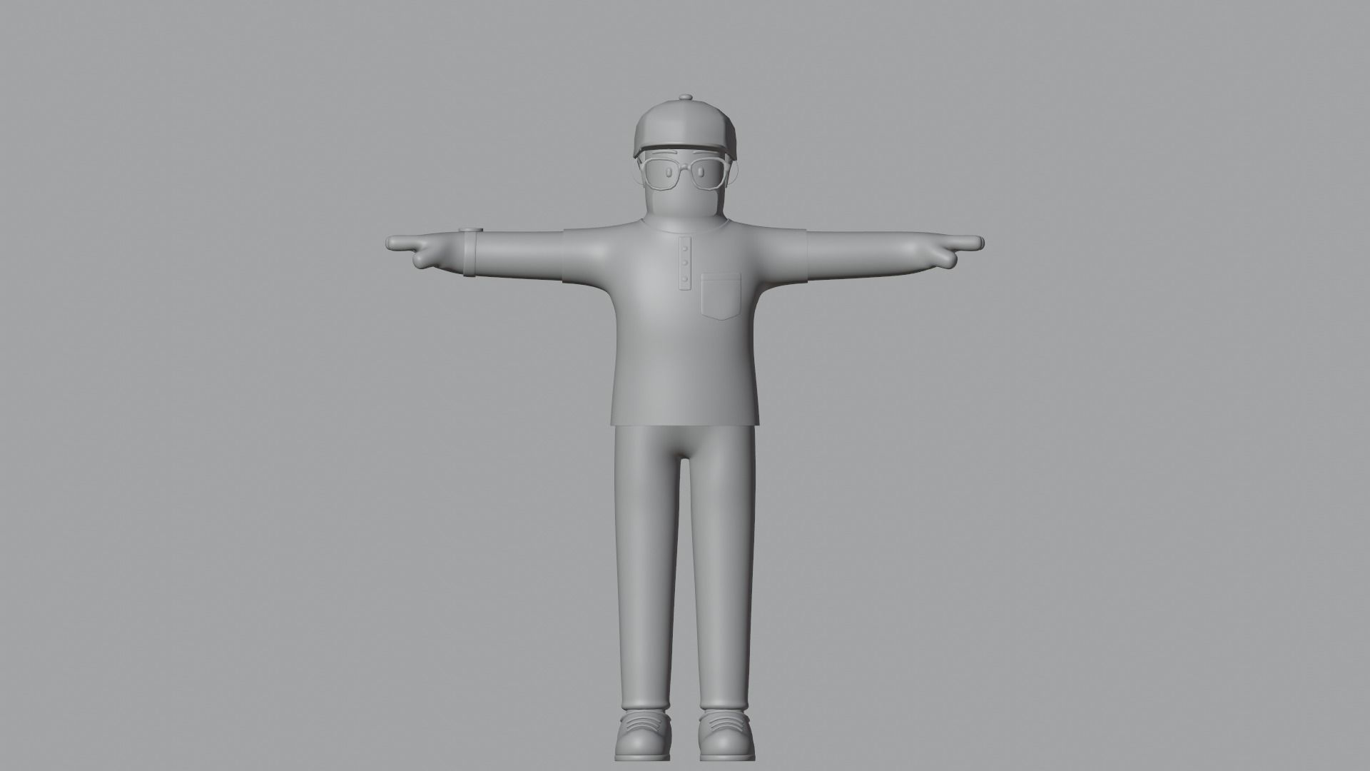 Minimal Deliveryboy Cartoon Character 3D model_16