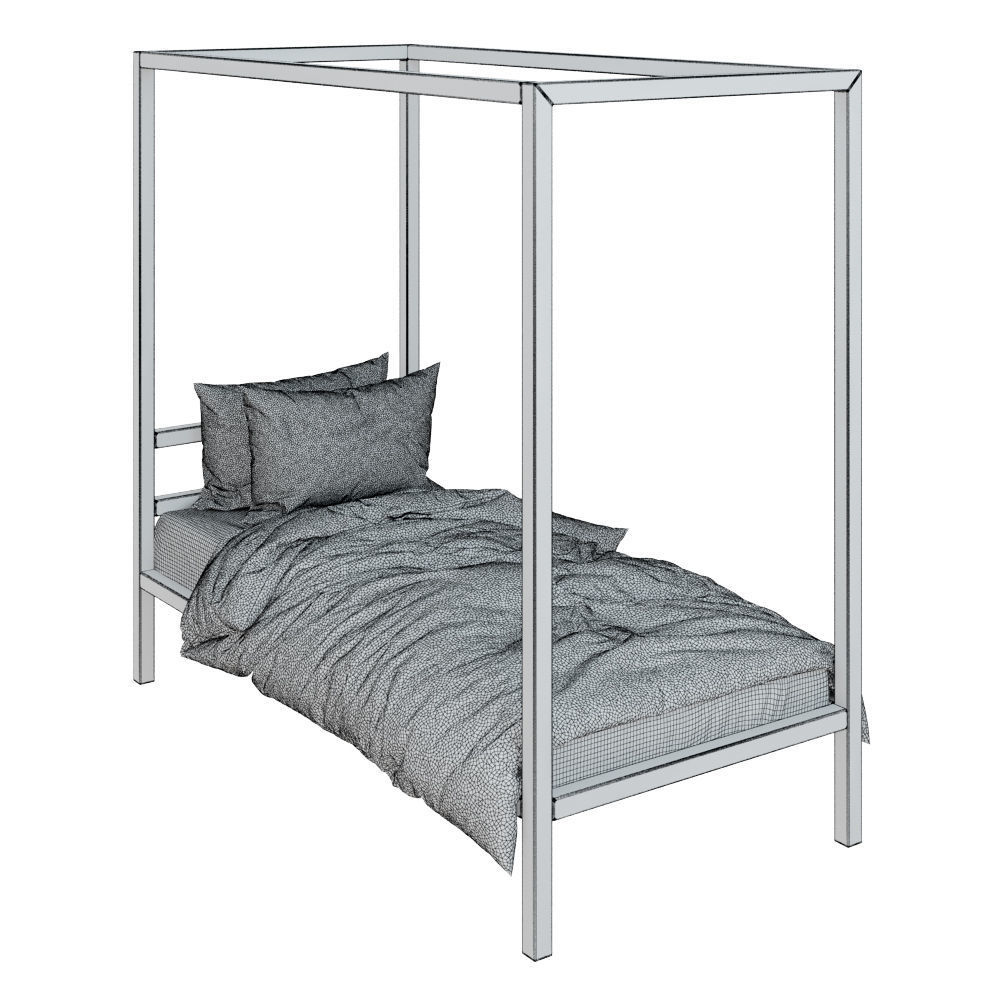 Architecture Bed in Kids 3D model_5