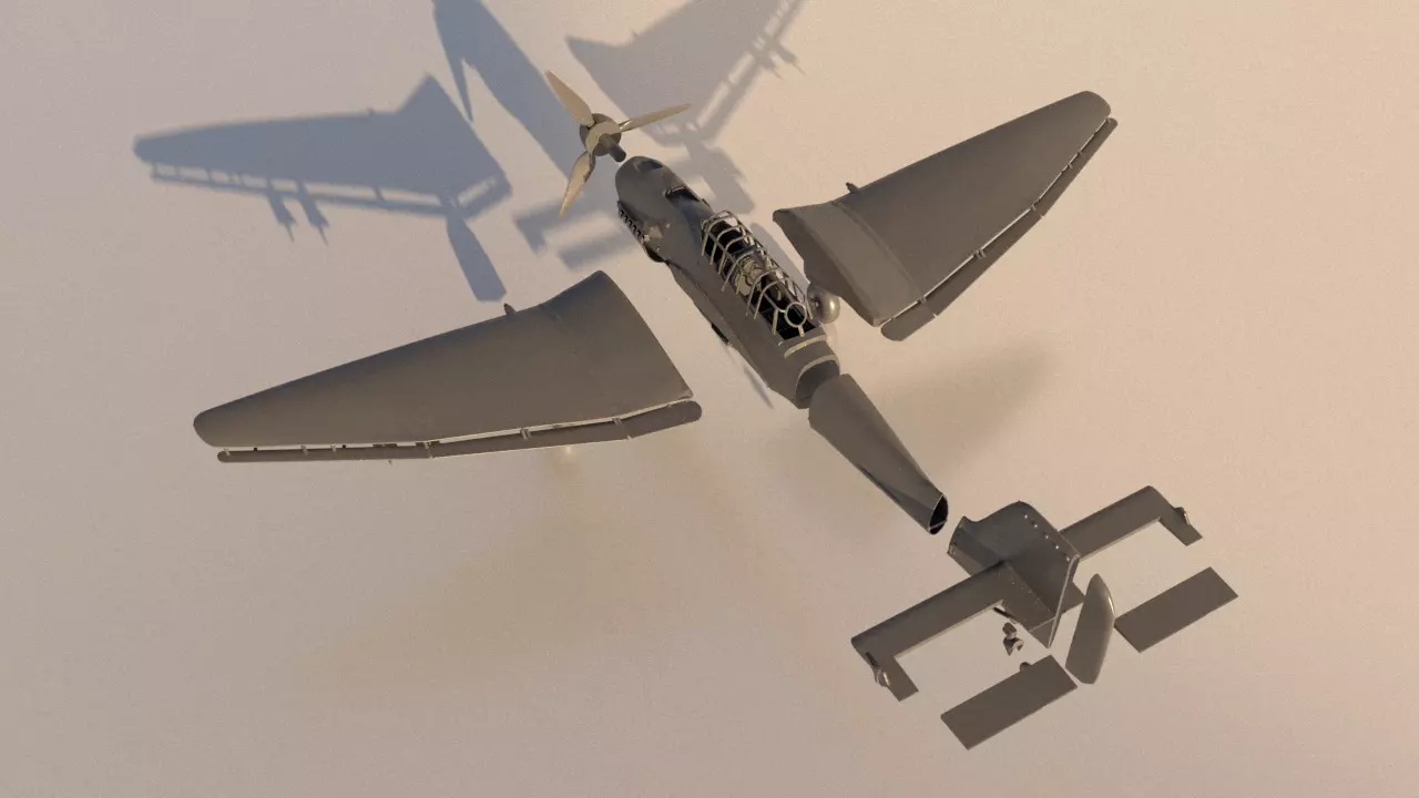 Airplane Junkers Ju 87 for Print 3D print model_0