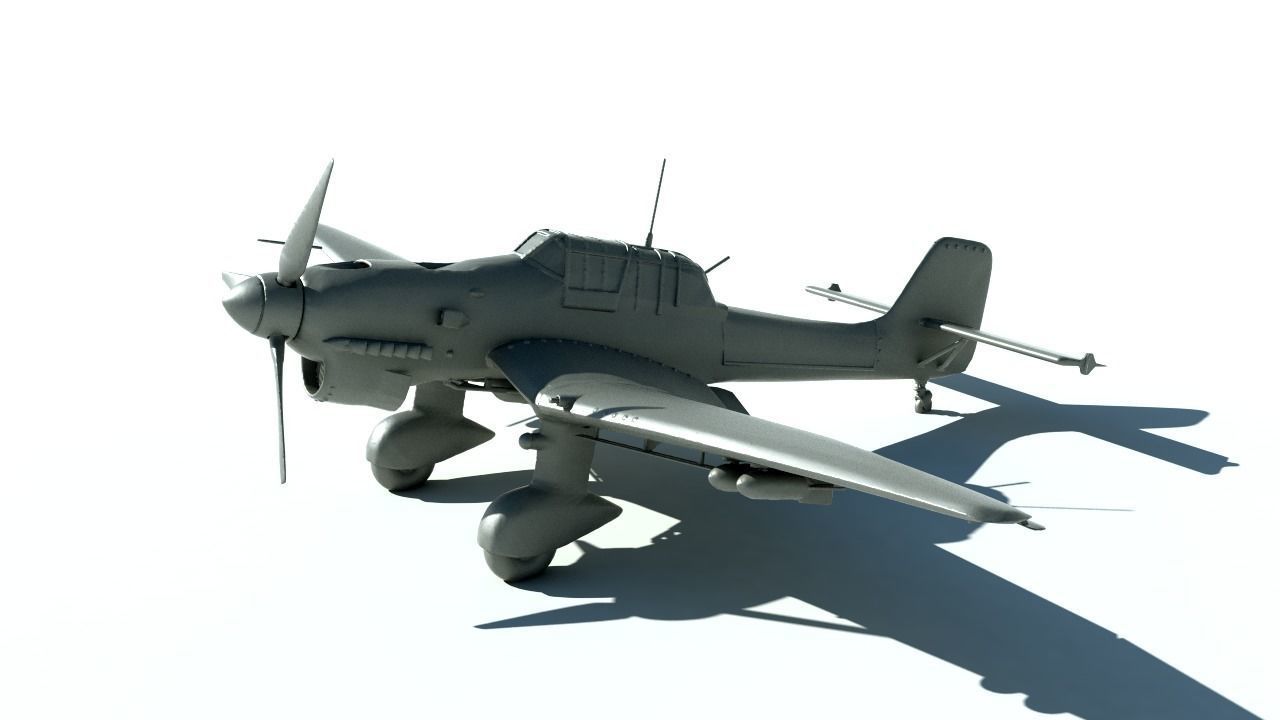 Airplane Junkers Ju 87 for Print 3D print model_5