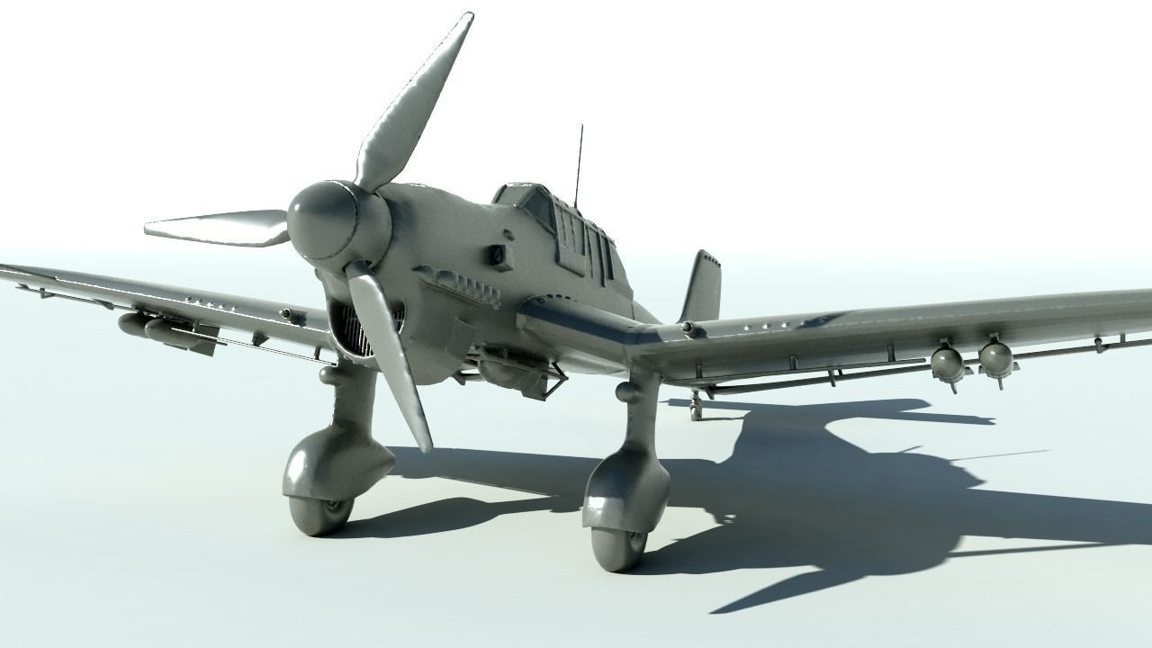 Airplane Junkers Ju 87 for Print 3D print model_6