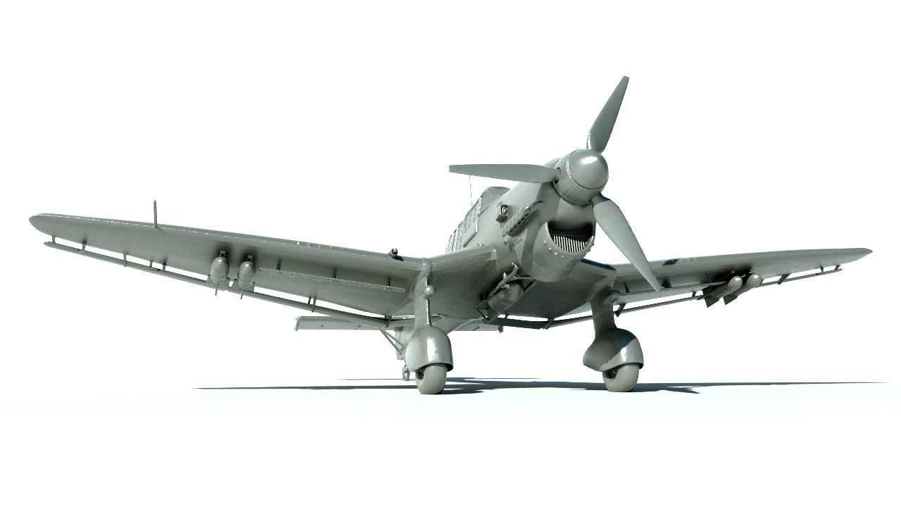 Airplane Junkers Ju 87 for Print 3D print model_4
