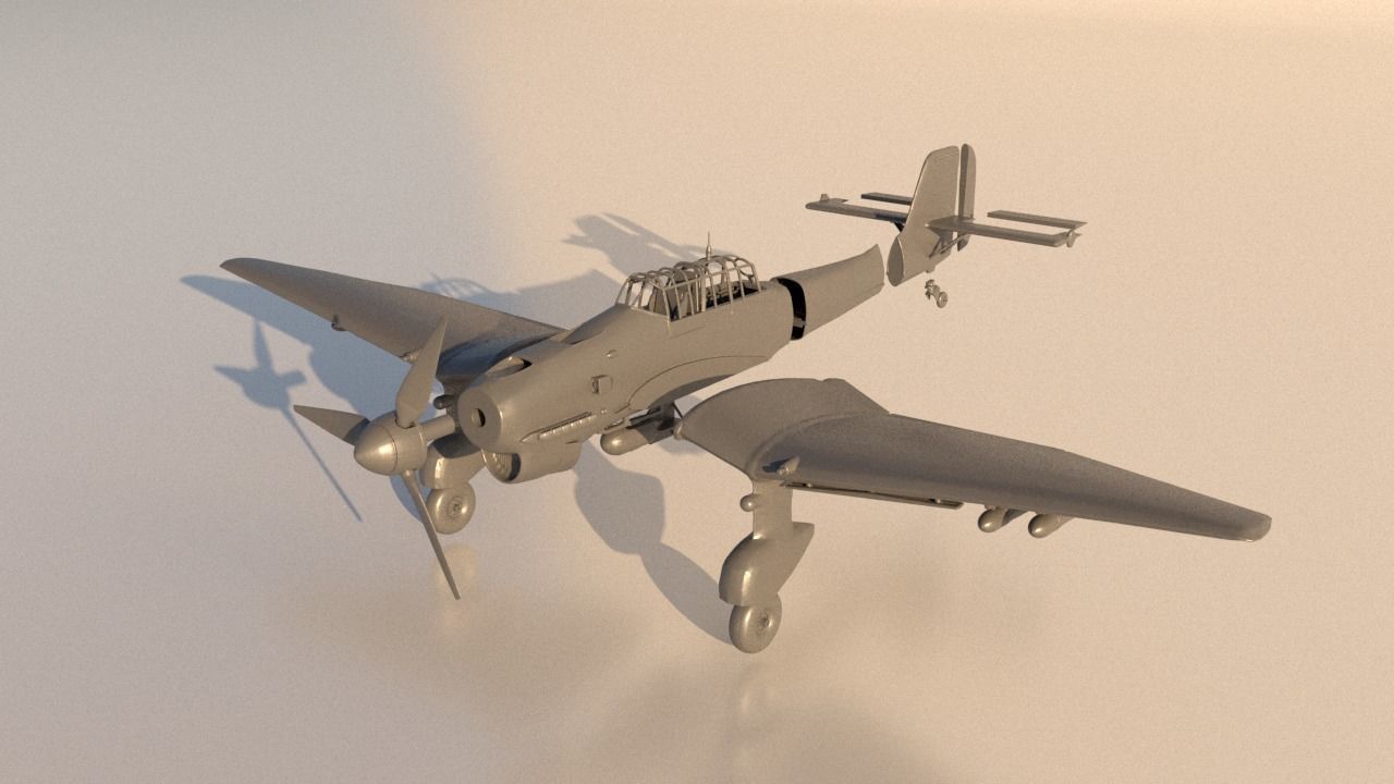 Airplane Junkers Ju 87 for Print 3D print model_1