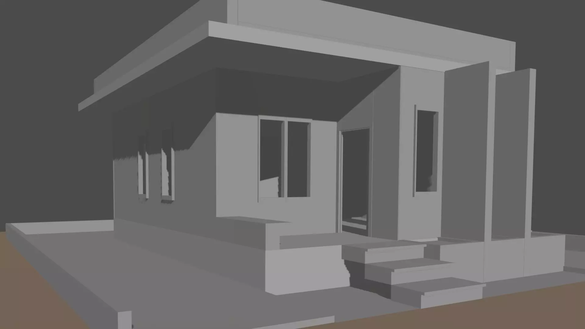 2bhk House Low-poly 3D model
