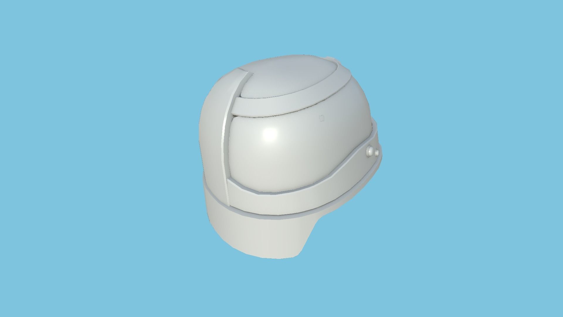 SciFi Brain Helmet 01 Aluminum - Character Design Fashion Low-poly 3D model_7