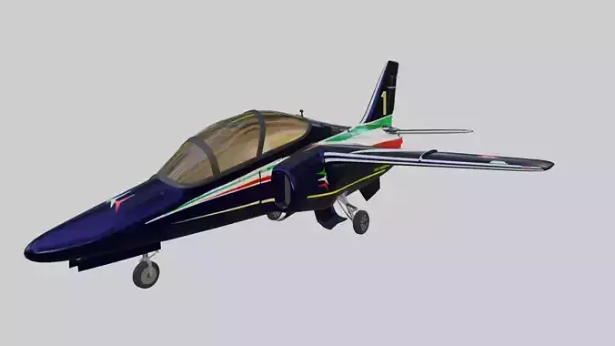 ALENIA Aermacchi M-345 - THE ITALIAN JOB - Low-poly 3D model