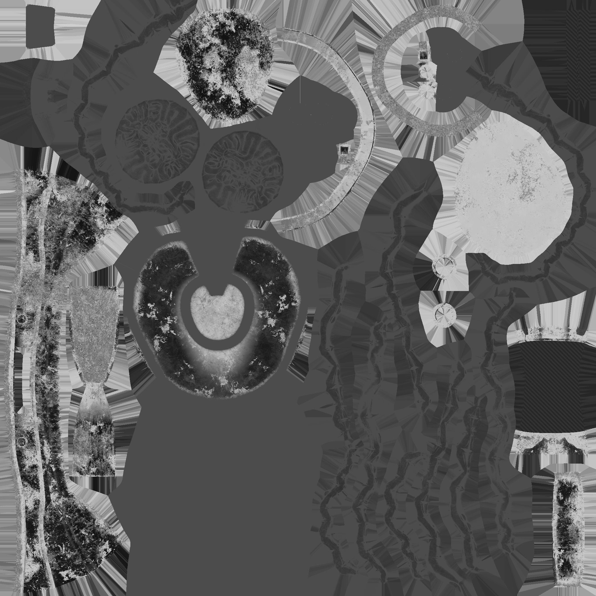 SciFi Brain Helmet 02 Red Rust - Character Design Fashion Low-poly 3D model_18