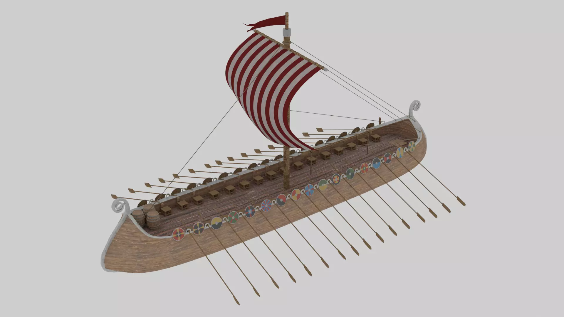 Viking drakkar 3D model