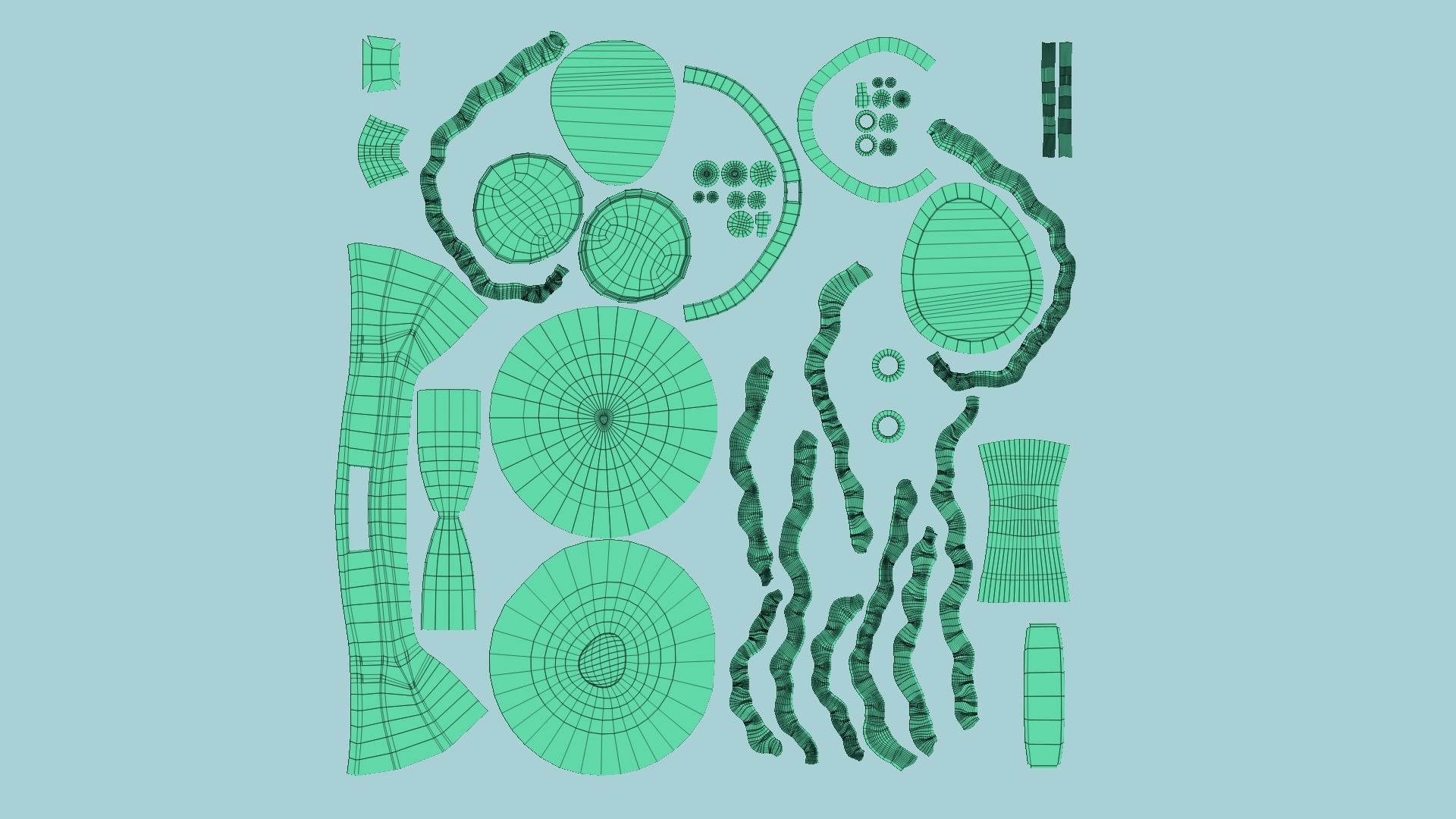 SciFi Brain Helmet 04 White Gold - Character Design Fashion Low-poly 3D model_5