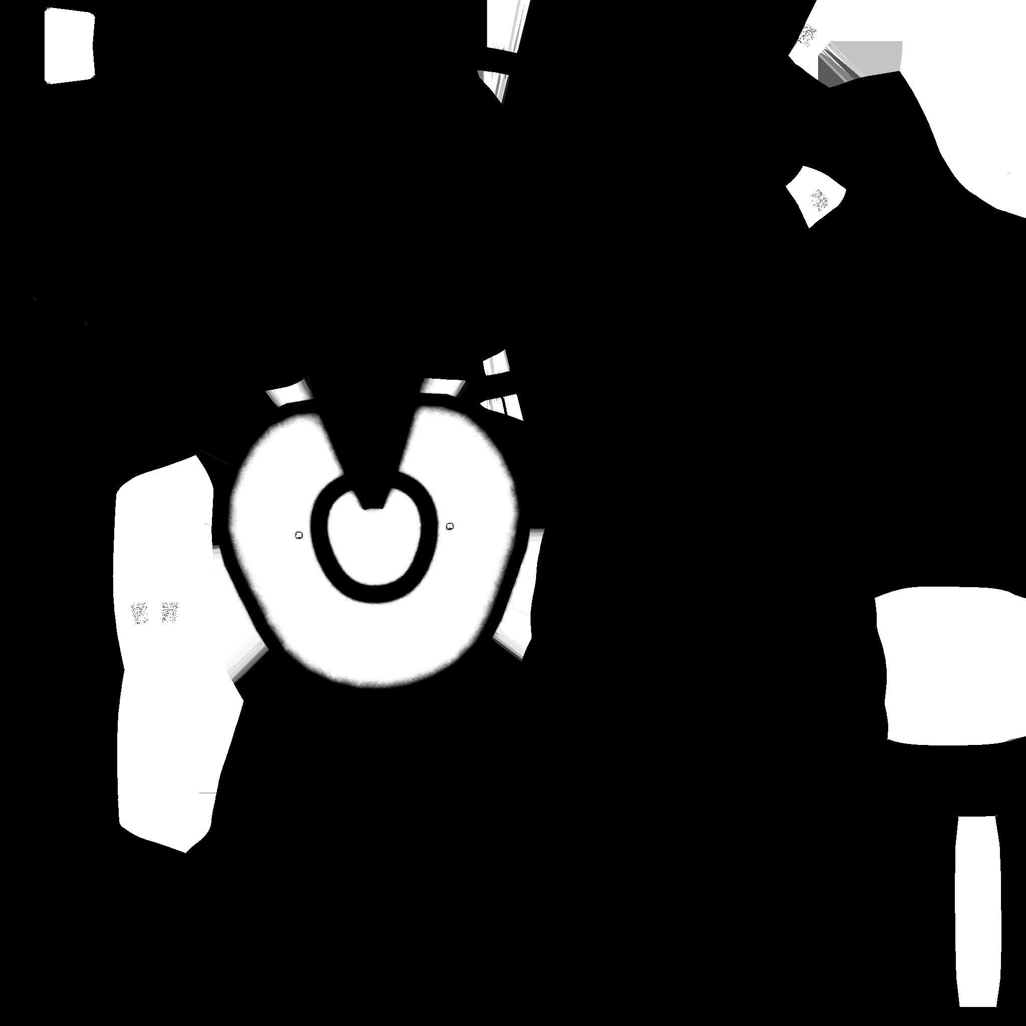 SciFi Brain Helmet 04 White Gold - Character Design Fashion Low-poly 3D model_19