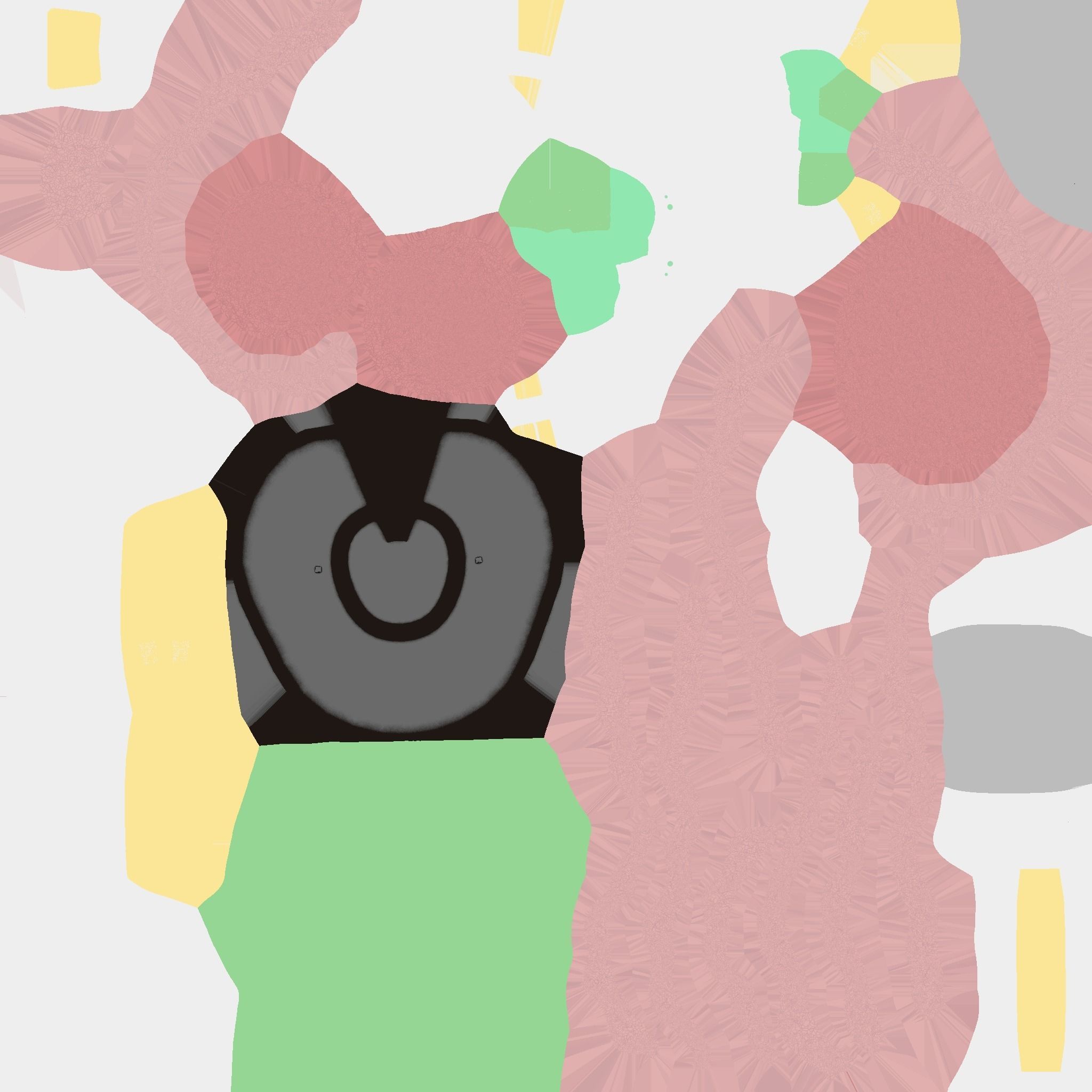 SciFi Brain Helmet 04 White Gold - Character Design Fashion Low-poly 3D model_16