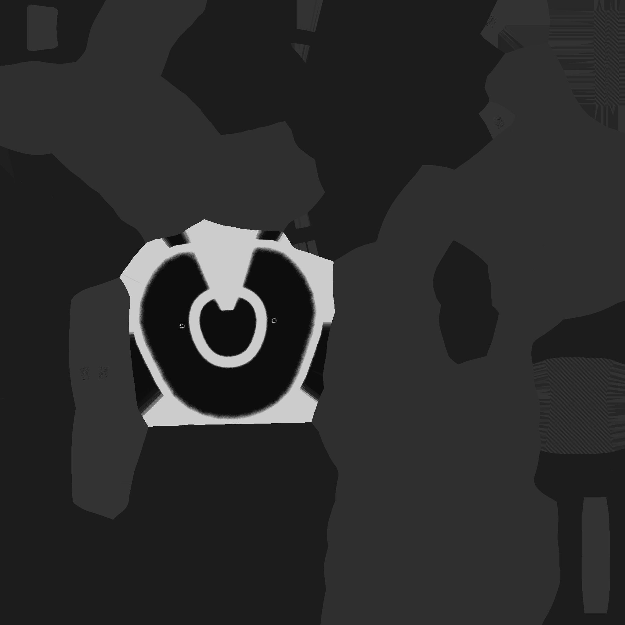 SciFi Brain Helmet 04 White Gold - Character Design Fashion Low-poly 3D model_14