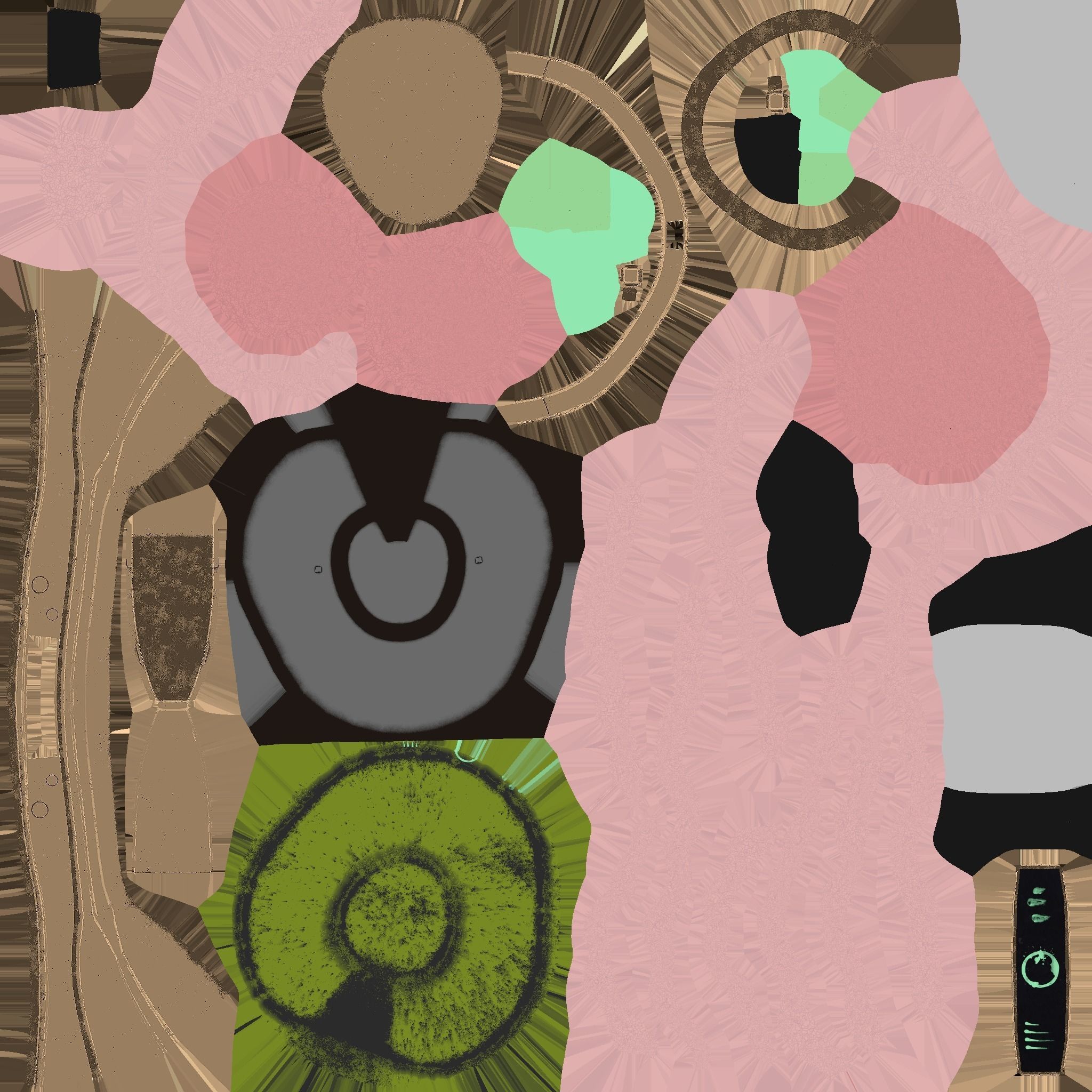 SciFi Brain Helmet 06 Bronze Dirt - Character Design Fashion Low-poly 3D model_16