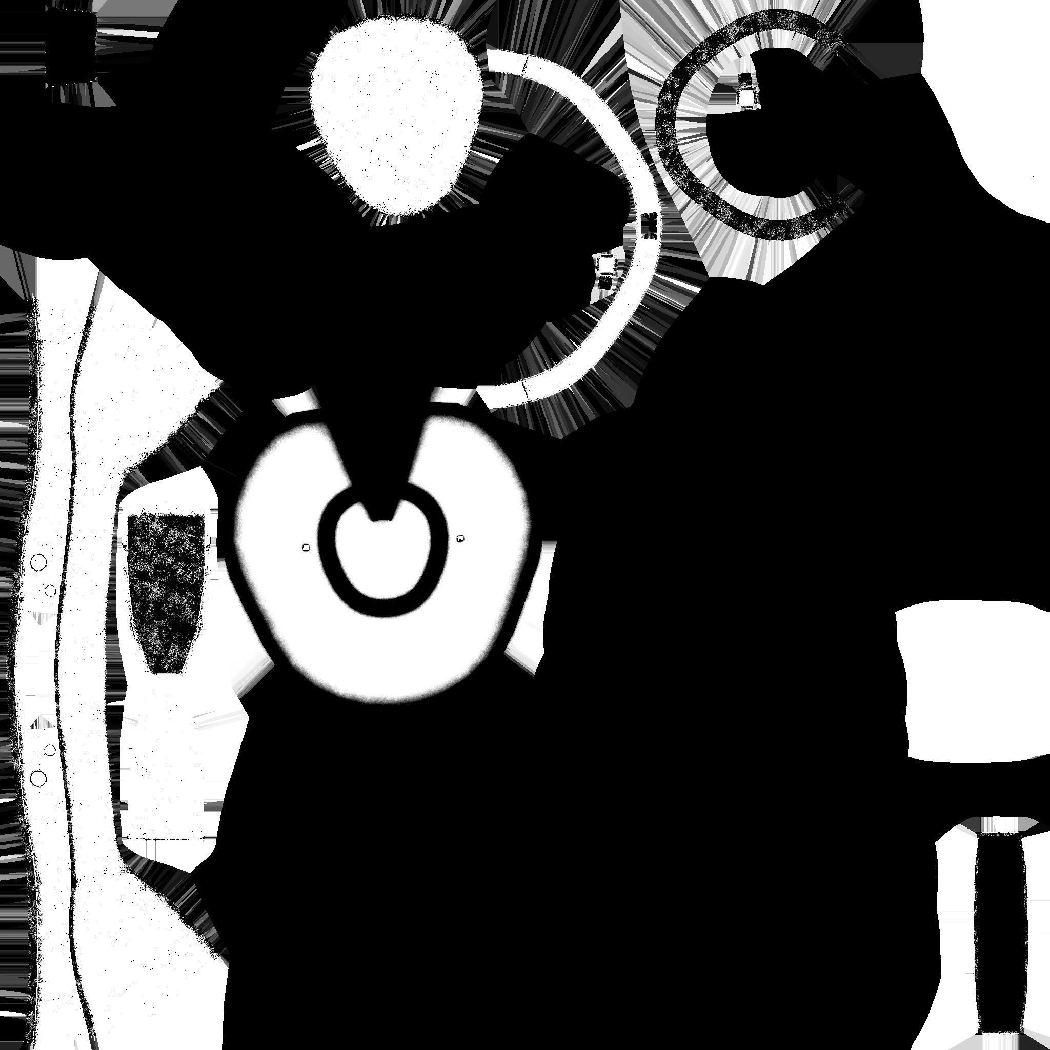 SciFi Brain Helmet 06 Bronze Dirt - Character Design Fashion Low-poly 3D model_19