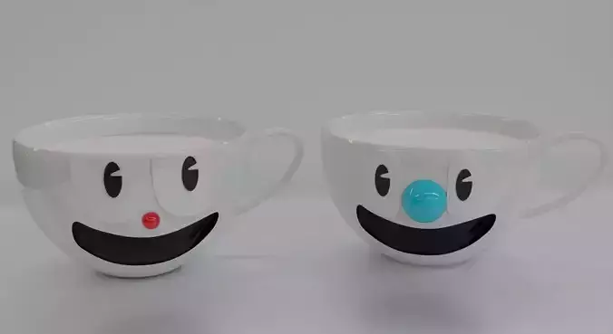 Cuphead brothers cup 3D model