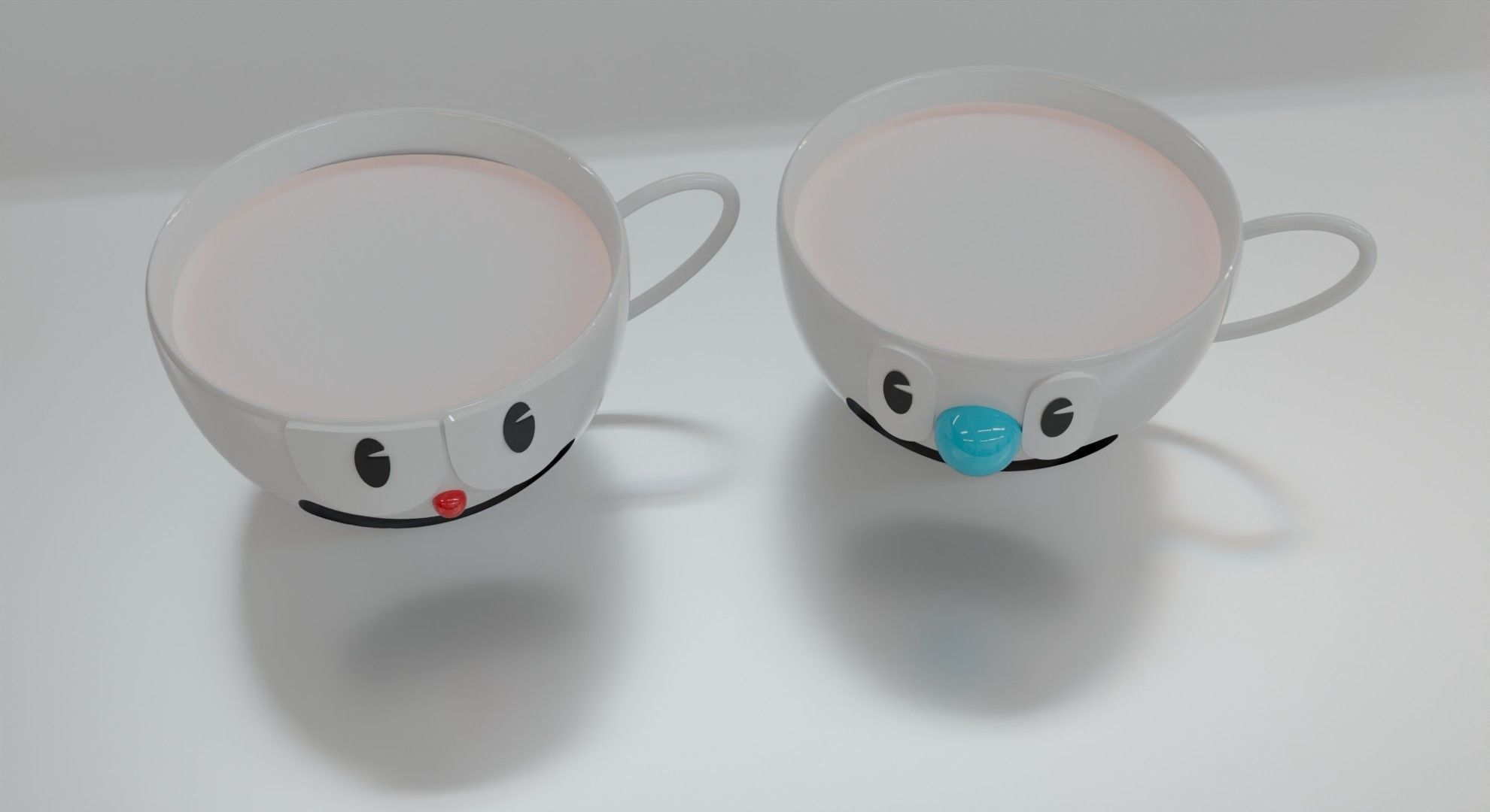 Cuphead brothers cup 3D model_1