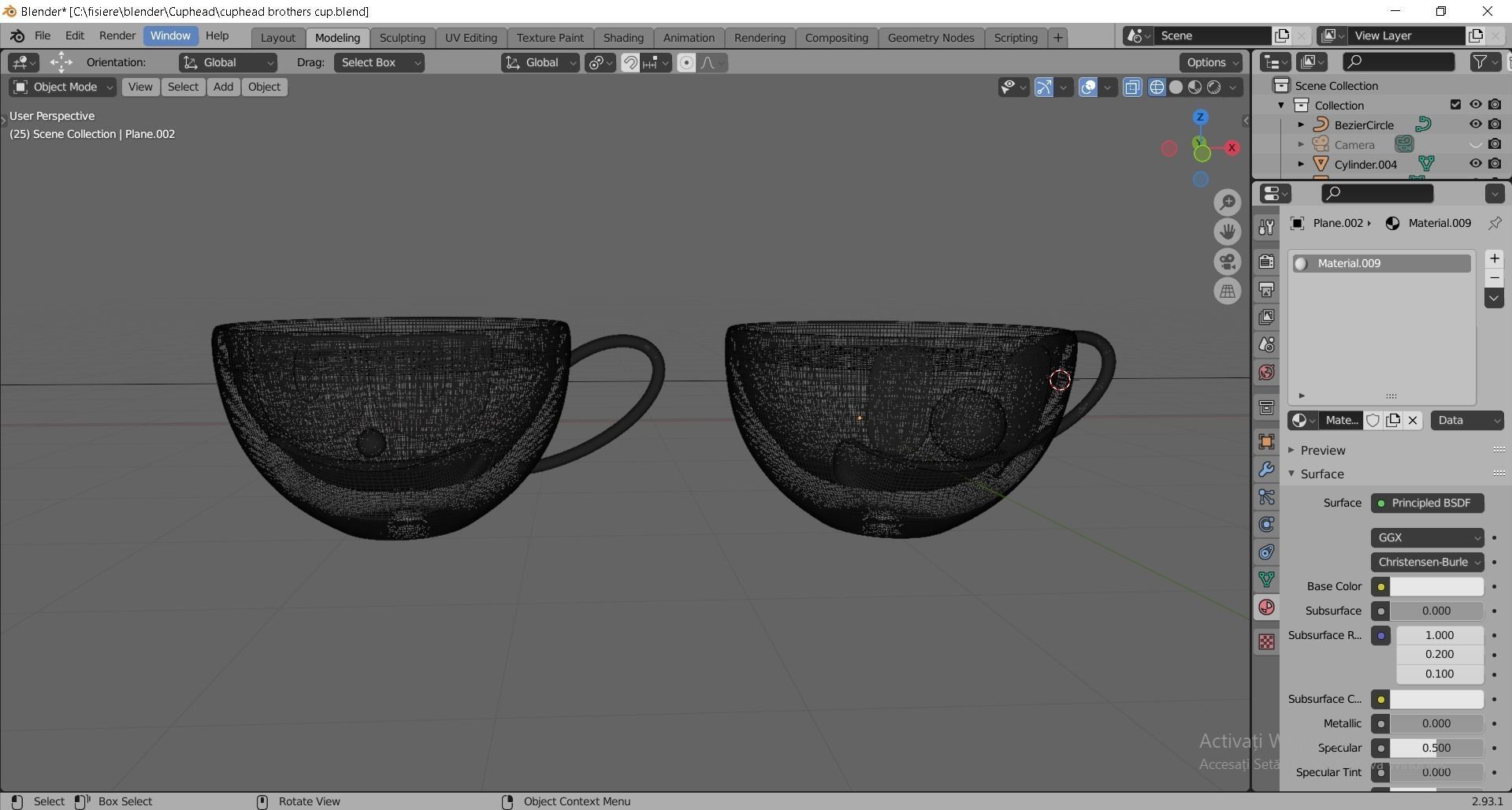 Cuphead brothers cup 3D model_11