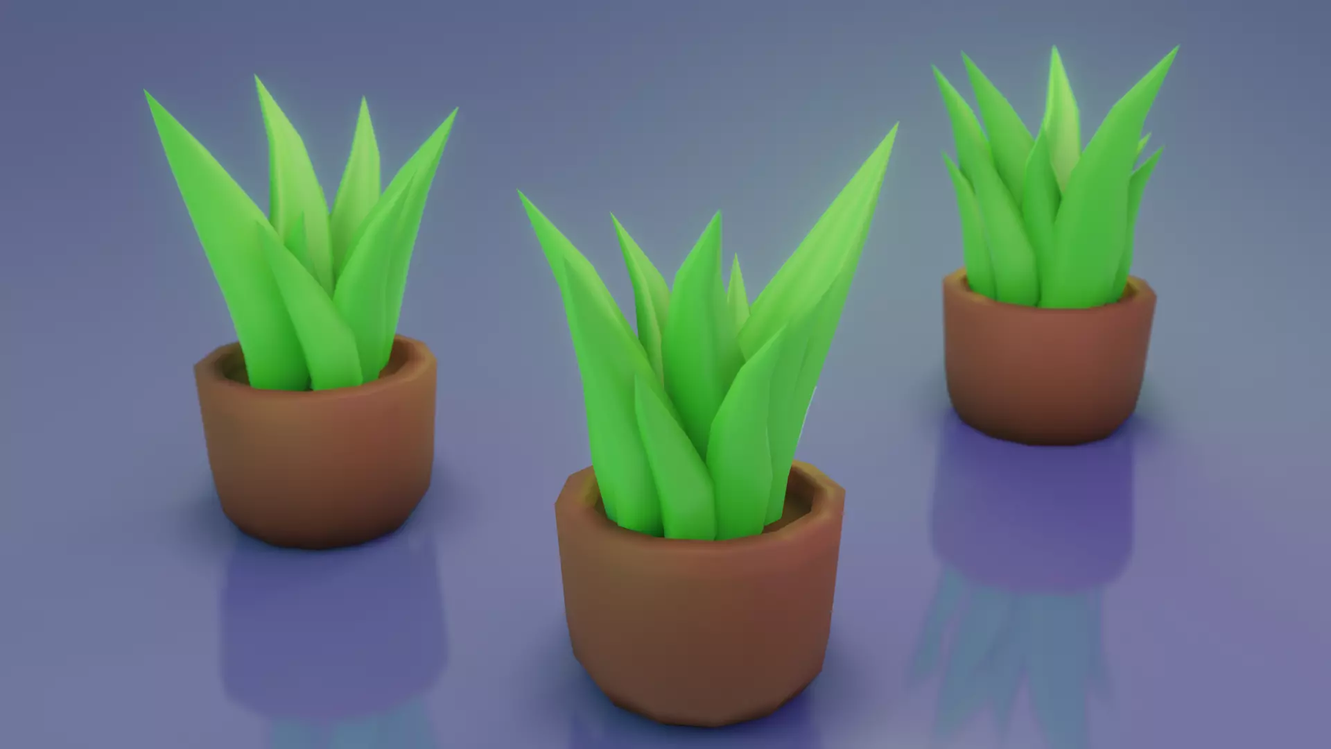 Pot Plant Stylized Free low-poly 3D model