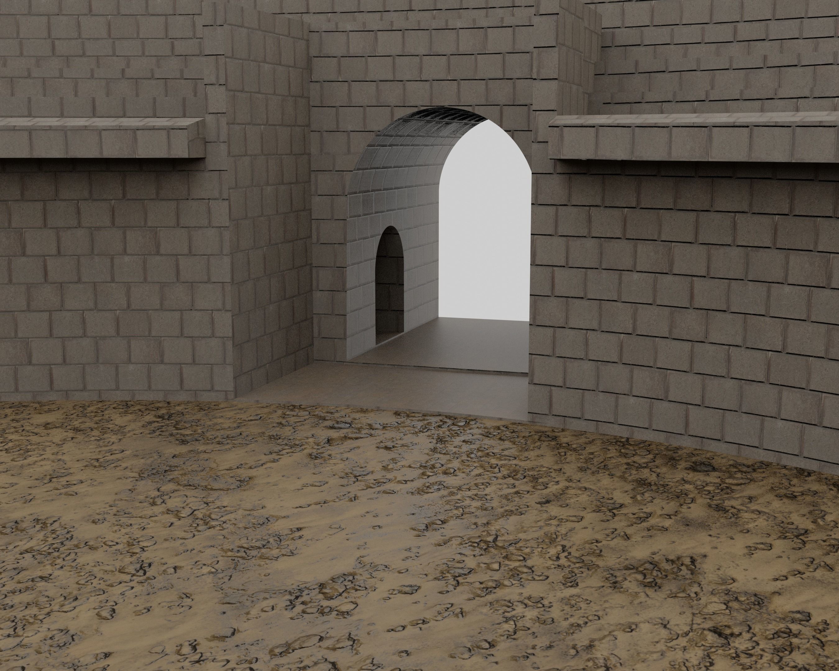 Roman amphitheatre Low-poly 3D model_3