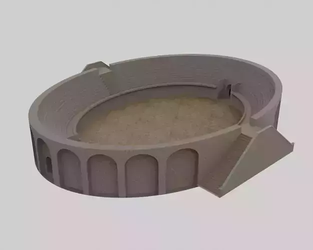 Roman amphitheatre Low-poly 3D model