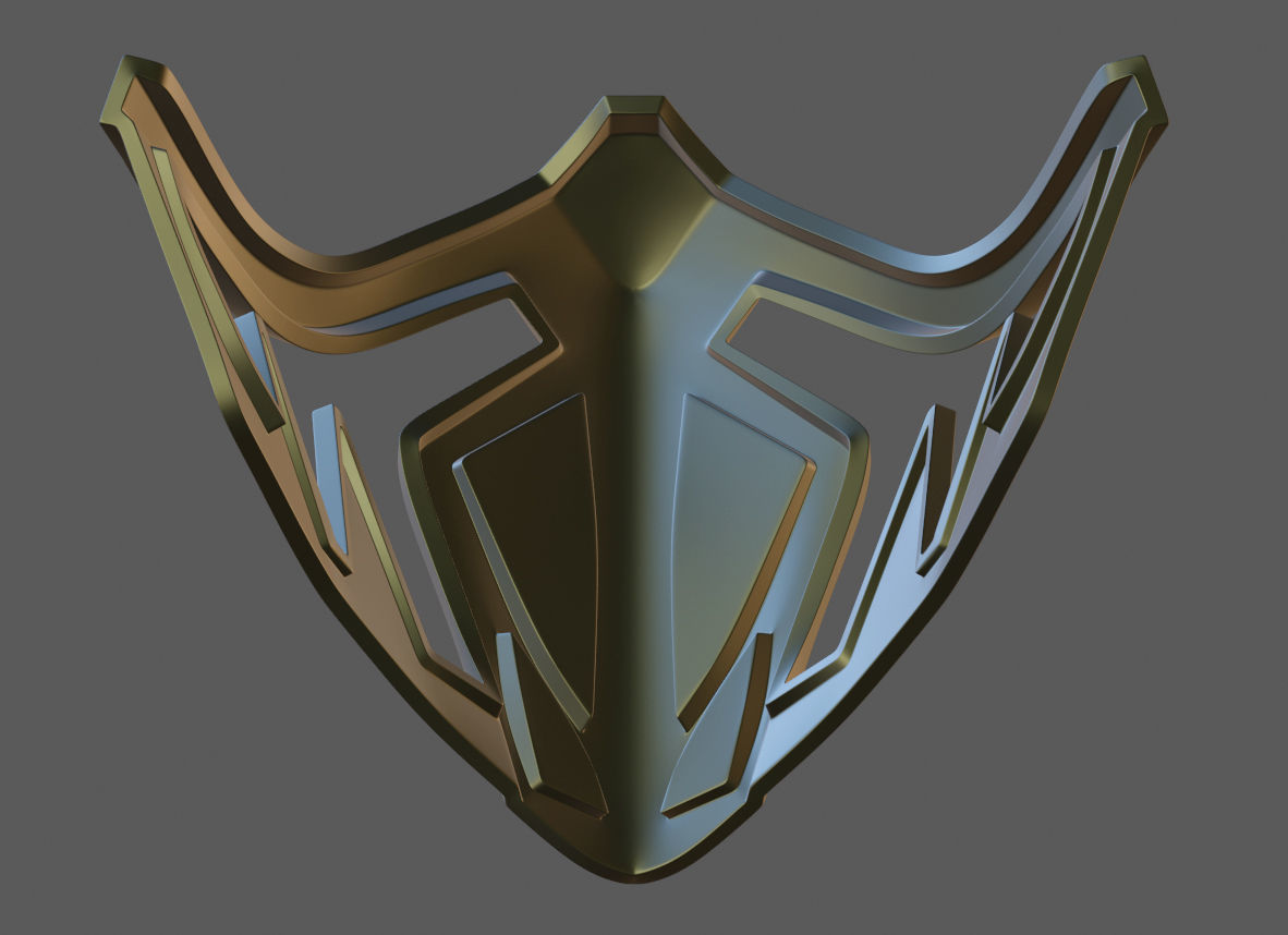 Mask for 3D Print like Jade from Mortal Kombat 11 3D print model_5
