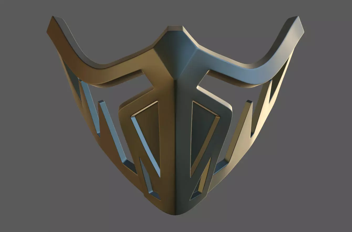 Mask for 3D Print like Jade from Mortal Kombat 11 3D print model_0