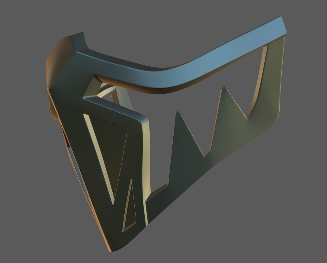 Mask for 3D Print like Jade from Mortal Kombat 11 3D print model_3