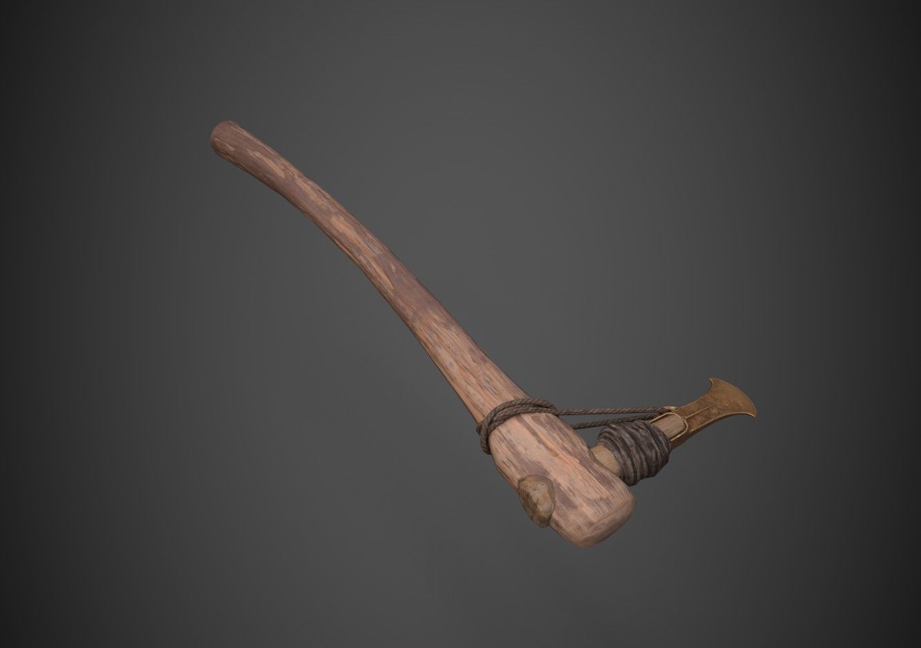 Bronze Age Axe Low-poly 3D model_3