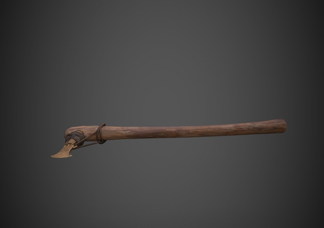 Bronze Age Axe Low-poly 3D model_1