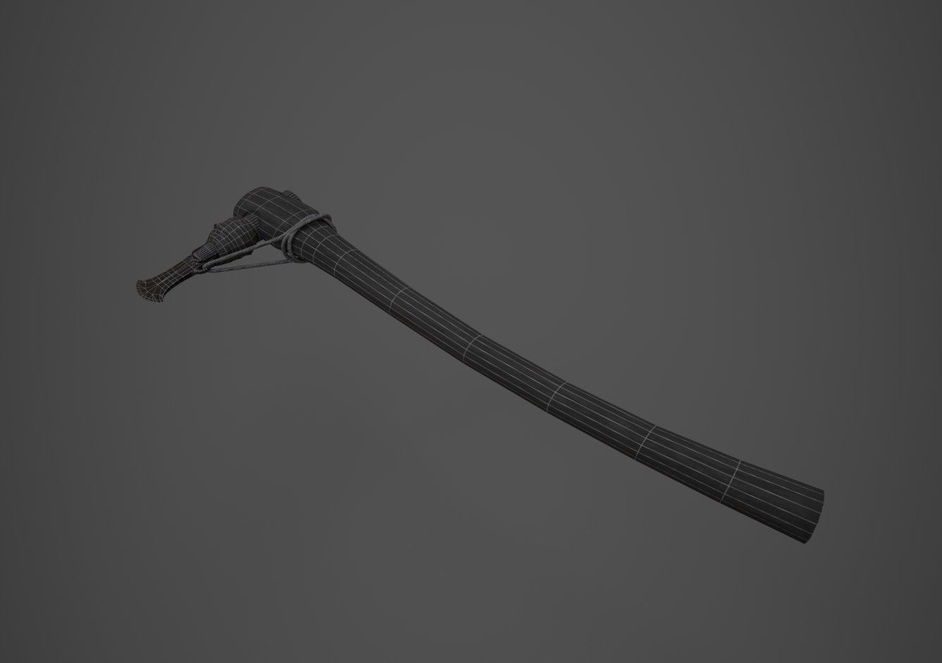 Bronze Age Axe Low-poly 3D model_7