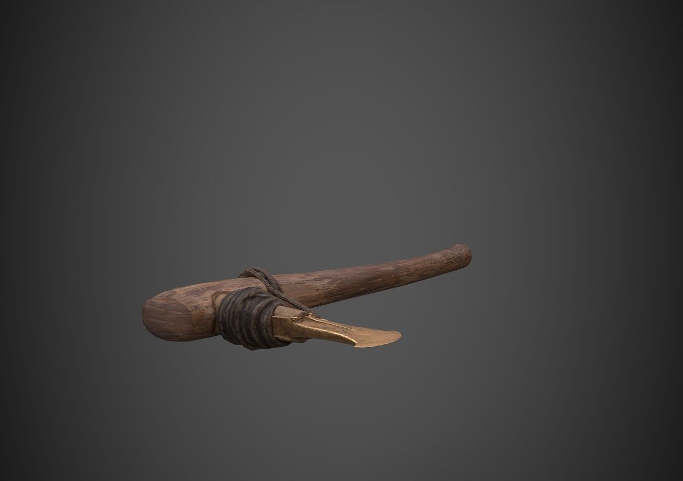 Bronze Age Axe Low-poly 3D model_2