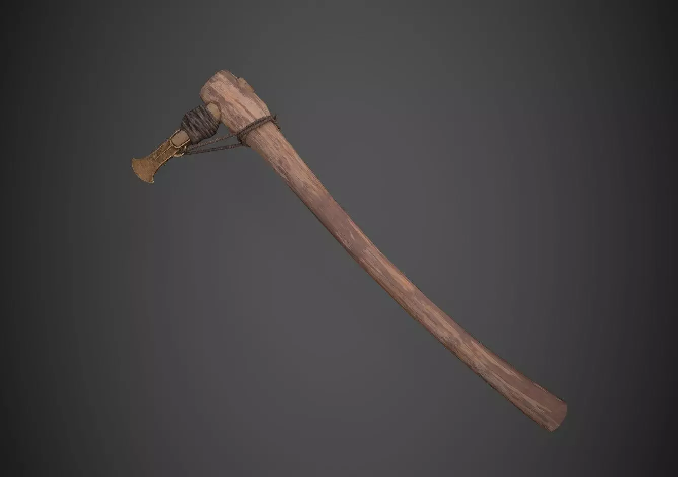 Bronze Age Axe Low-poly 3D model_0