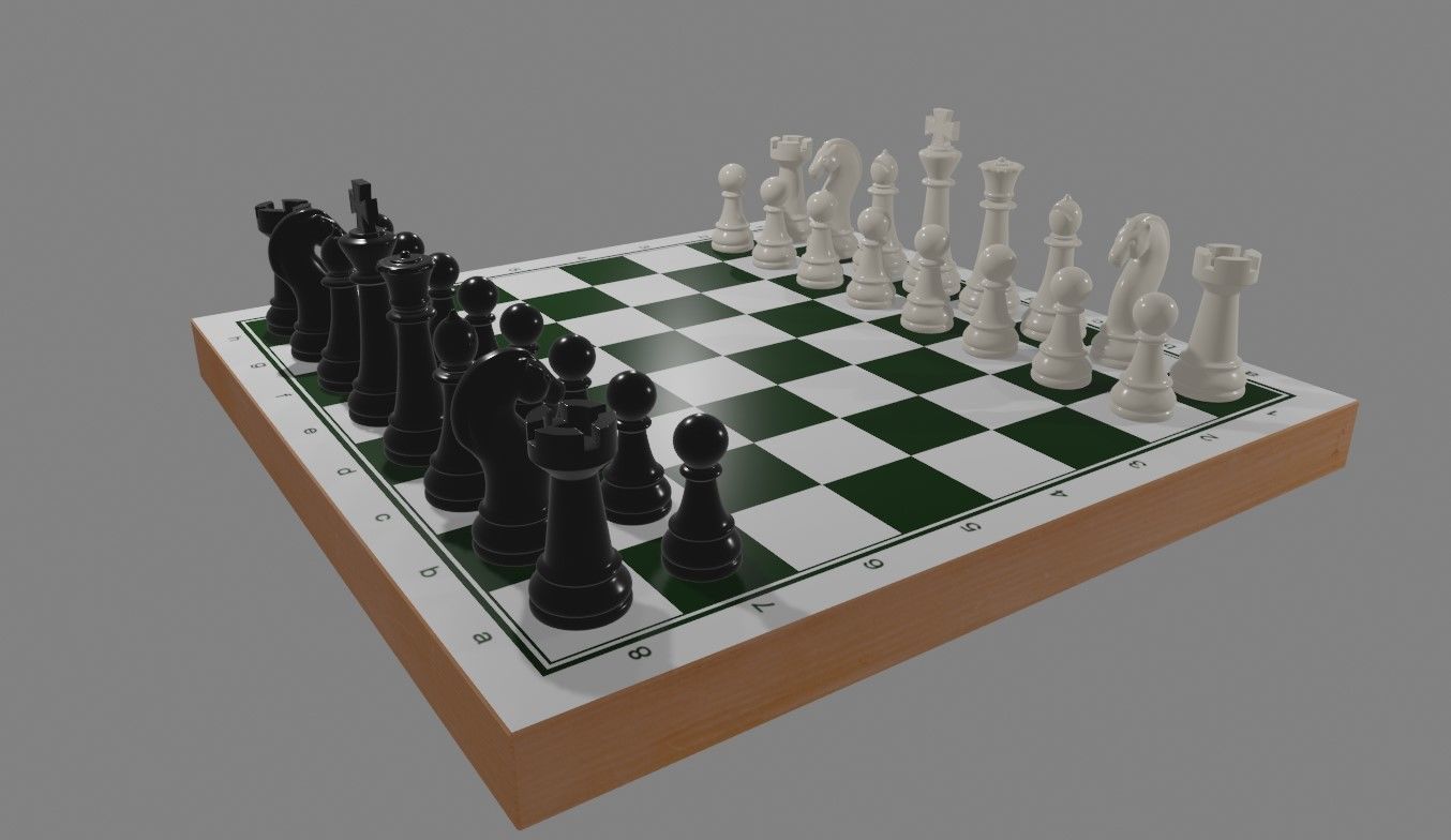 Chess Game Complete - Jogo de Xadrez 3D model_9