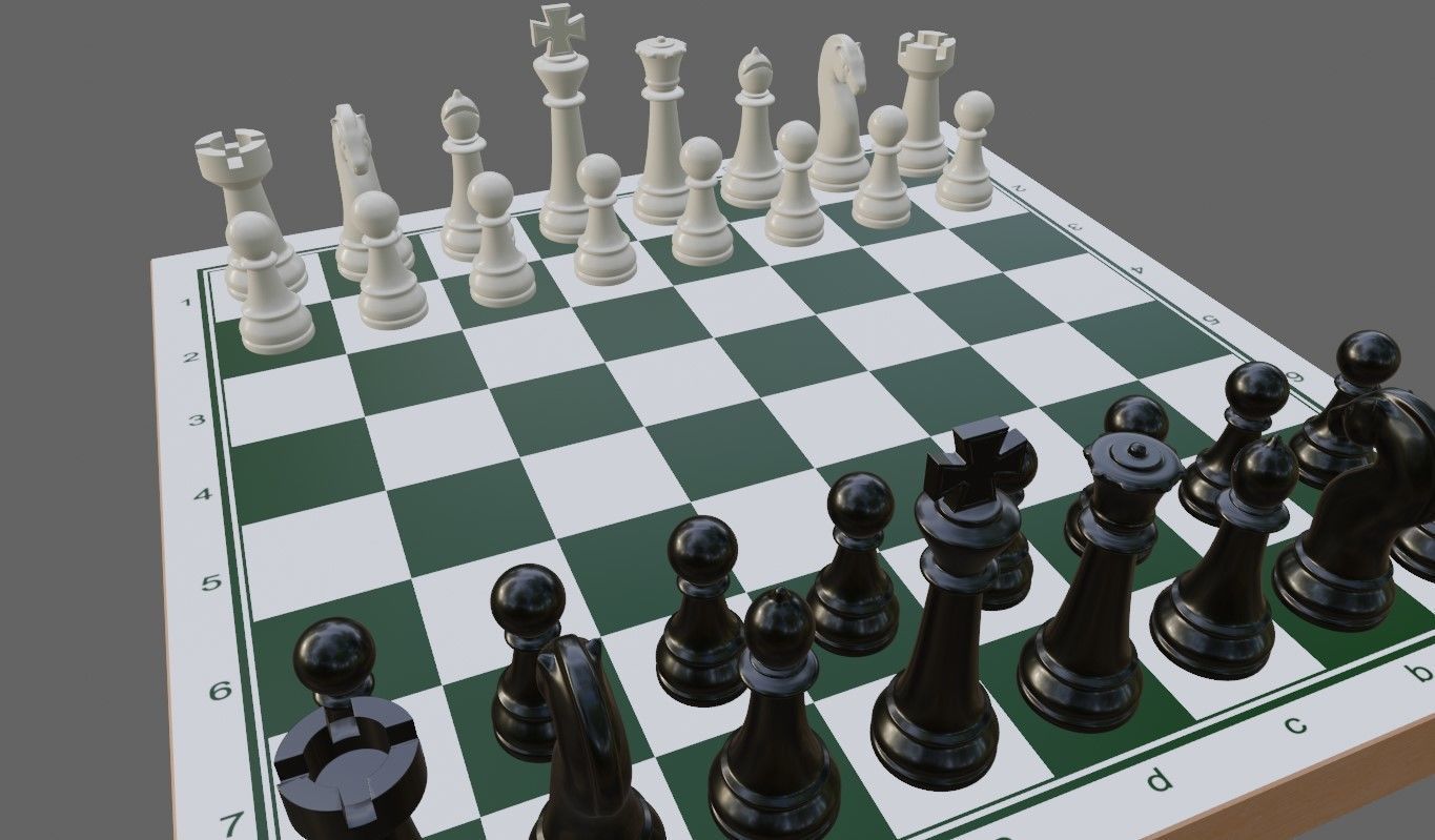 Chess Game Complete - Jogo de Xadrez 3D model_2