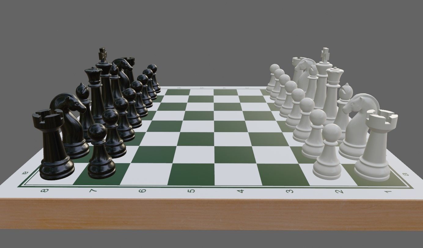 Chess Game Complete - Jogo de Xadrez 3D model_4