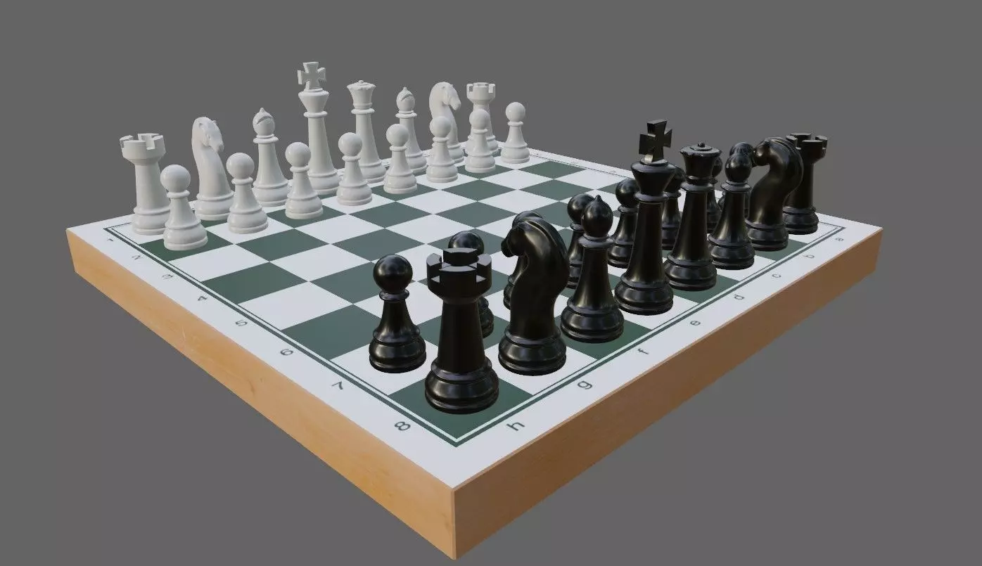 Chess Game Complete - Jogo de Xadrez 3D model_0