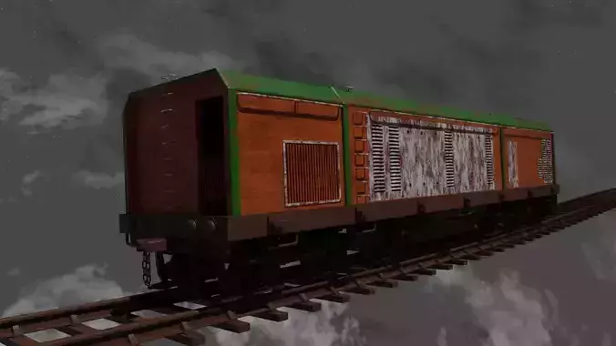 train for assets games or animation Low-poly 3D model