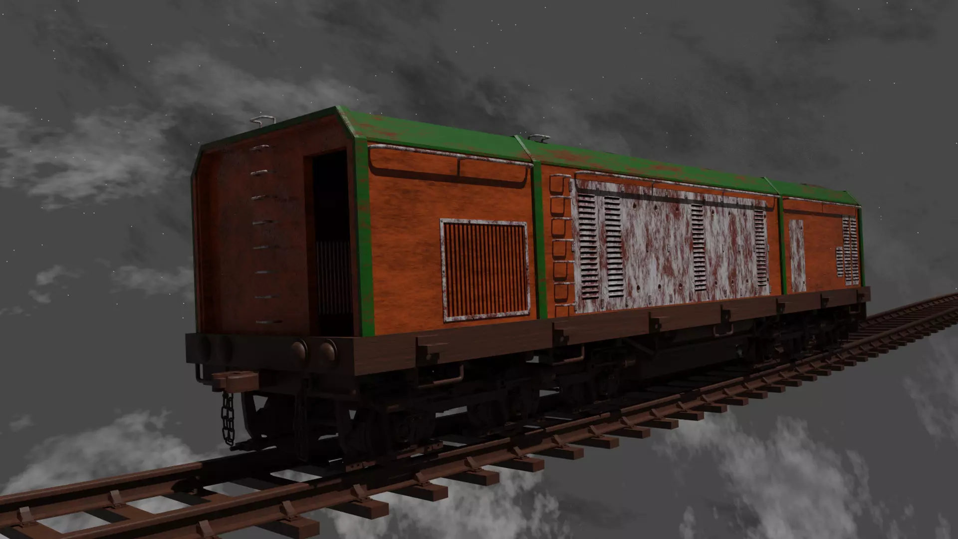 train for assets games or animation Low-poly 3D model