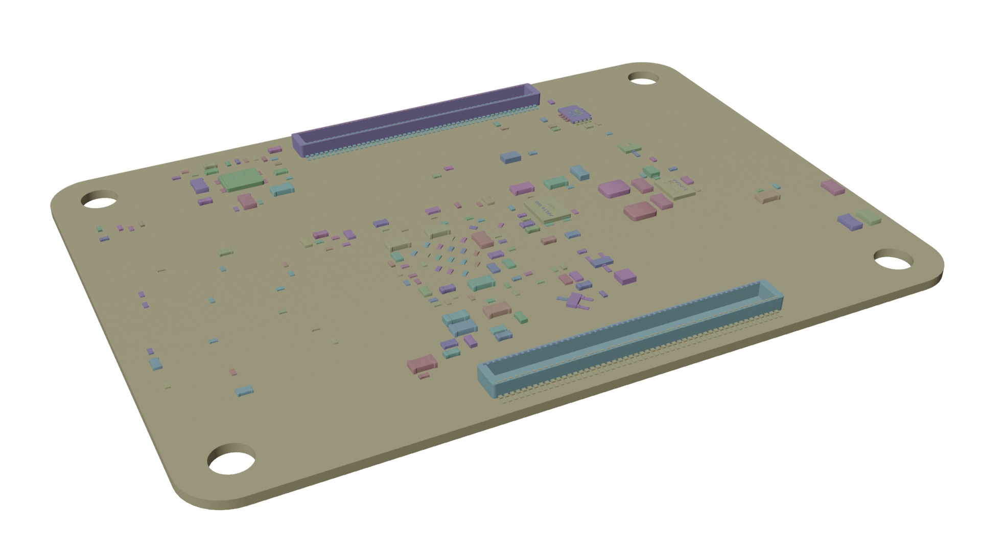 Raspberry Pi Compute Module 4 Low-poly 3D model_8