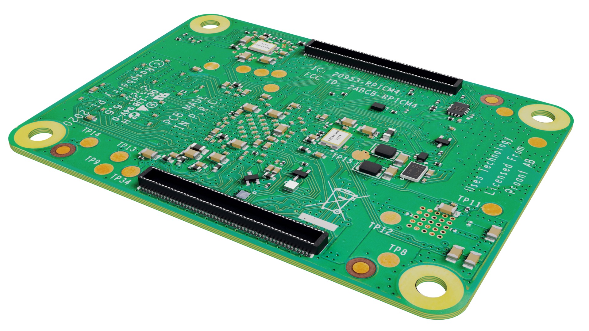 Raspberry Pi Compute Module 4 Low-poly 3D model_2