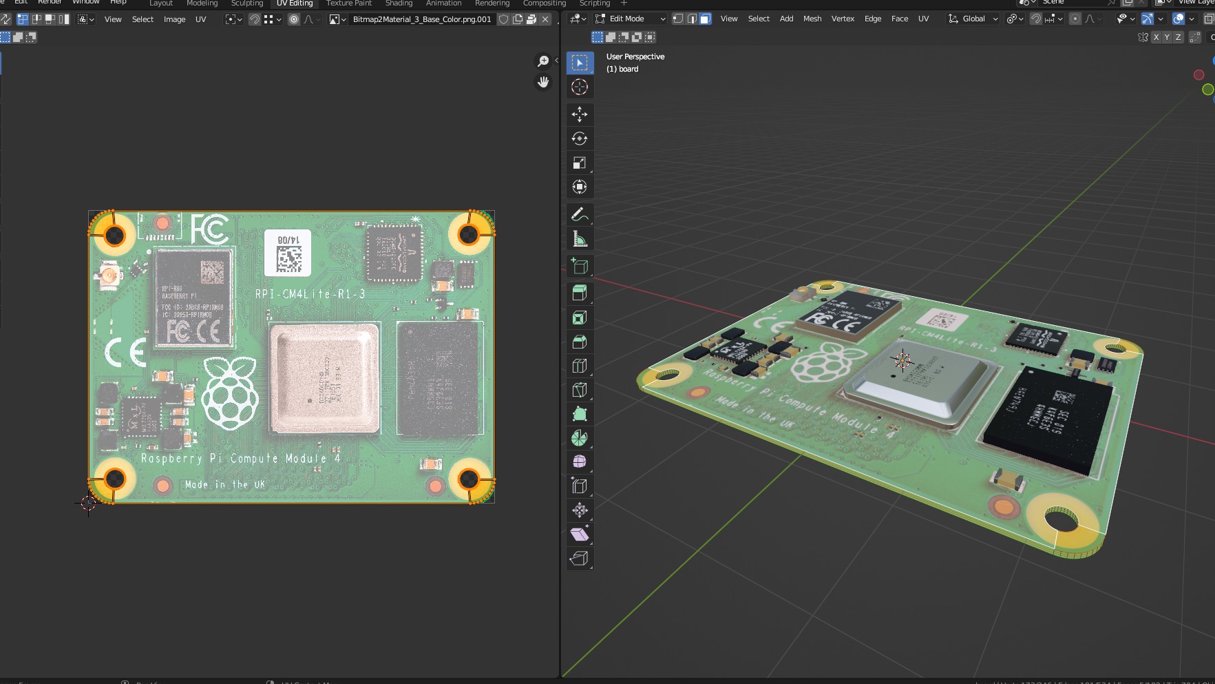 Raspberry Pi Compute Module 4 Low-poly 3D model_13