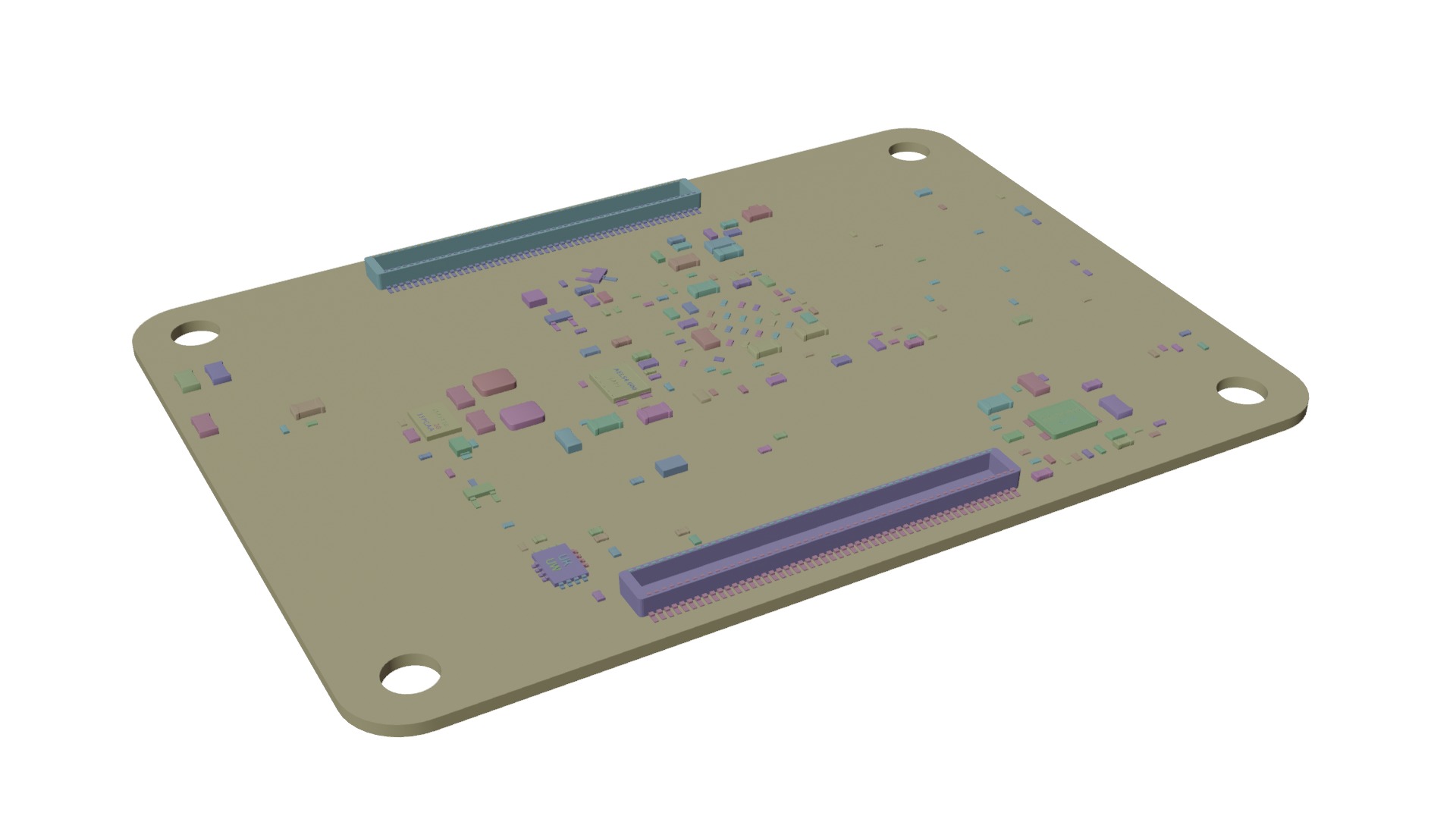 Raspberry Pi Compute Module 4 Low-poly 3D model_6