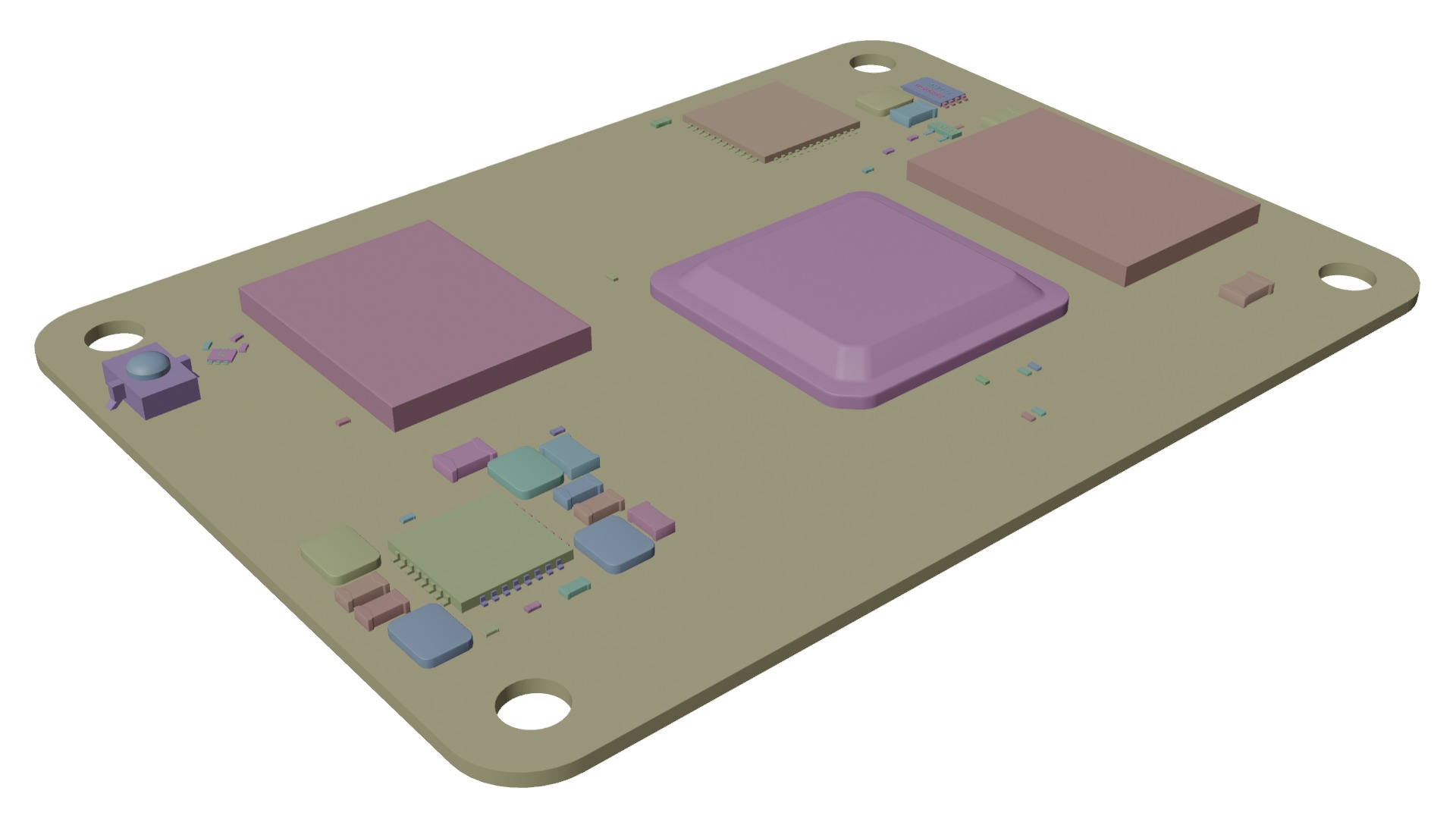 Raspberry Pi Compute Module 4 Low-poly 3D model_11