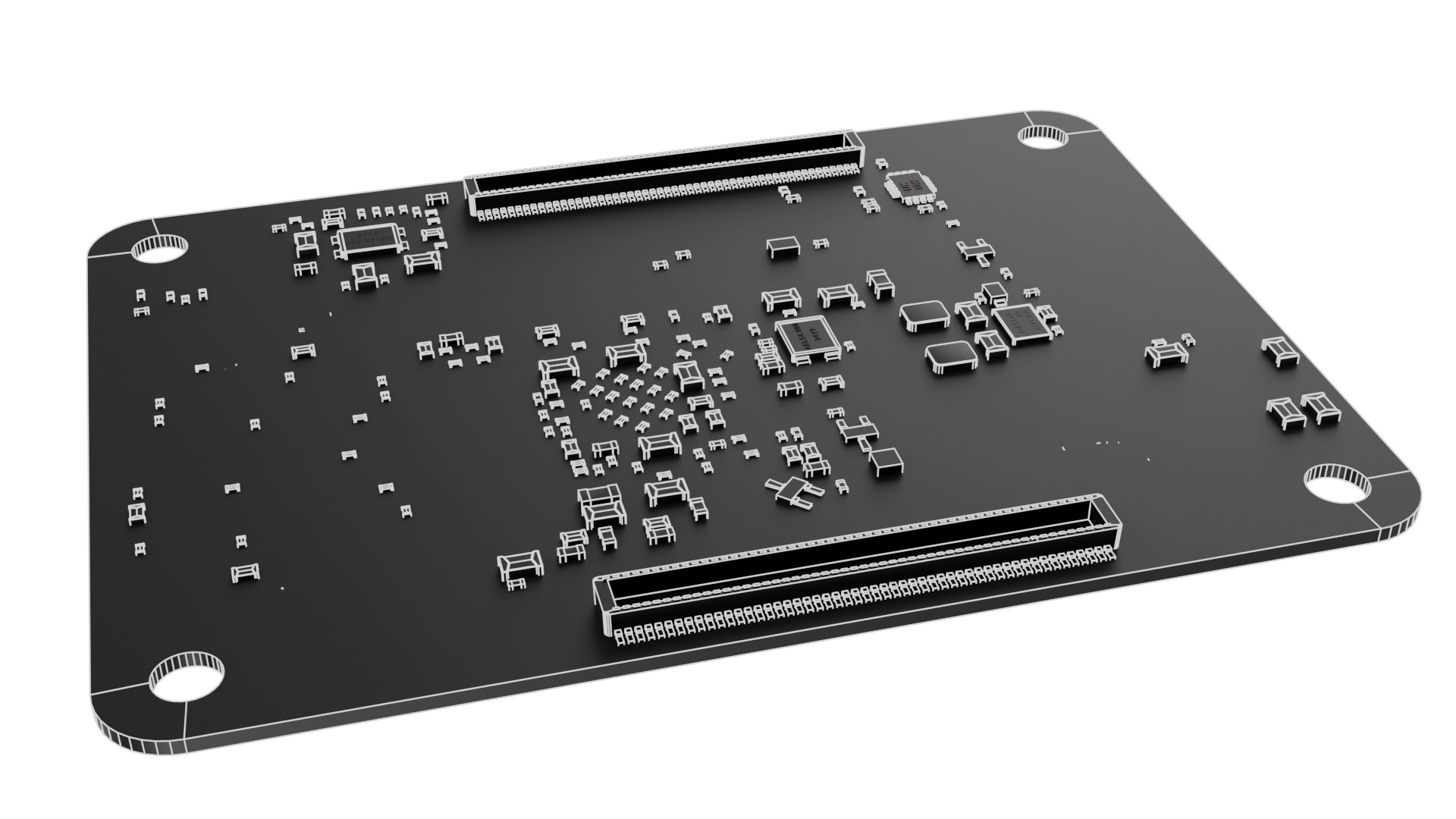 Raspberry Pi Compute Module 4 Low-poly 3D model_14