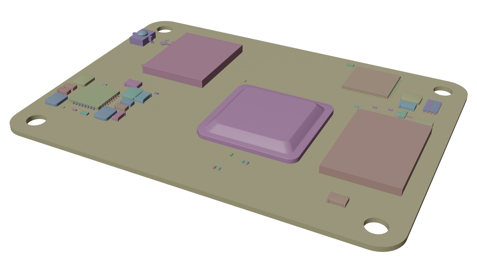 Raspberry Pi Compute Module 4 Low-poly 3D model_12