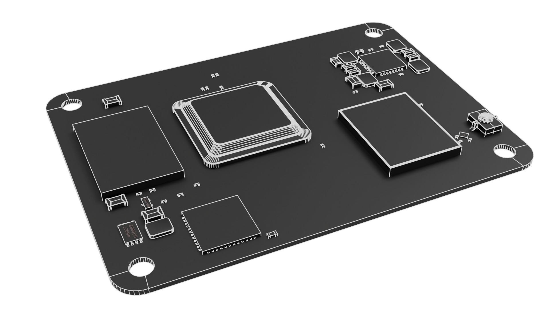 Raspberry Pi Compute Module 4 Low-poly 3D model_15