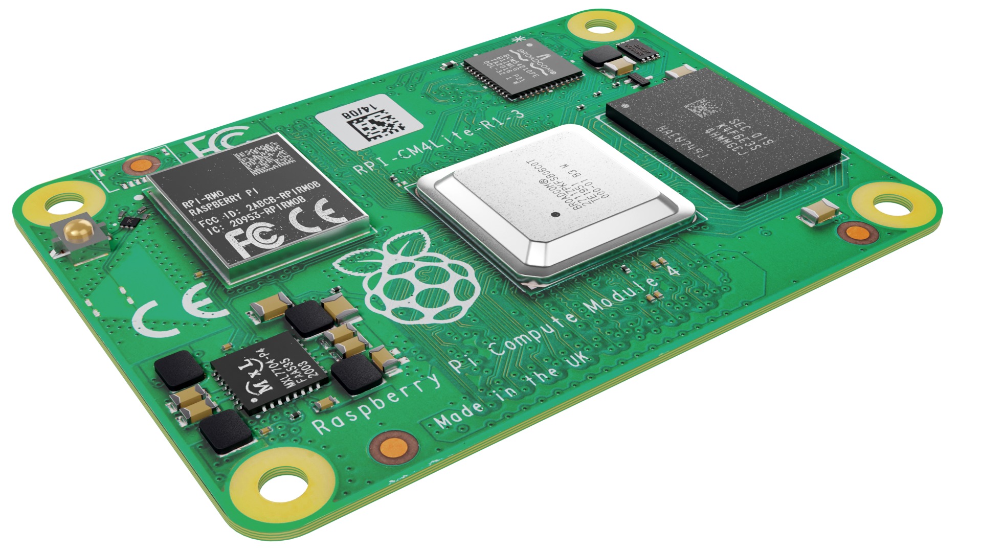 Raspberry Pi Compute Module 4 Low-poly 3D model_3