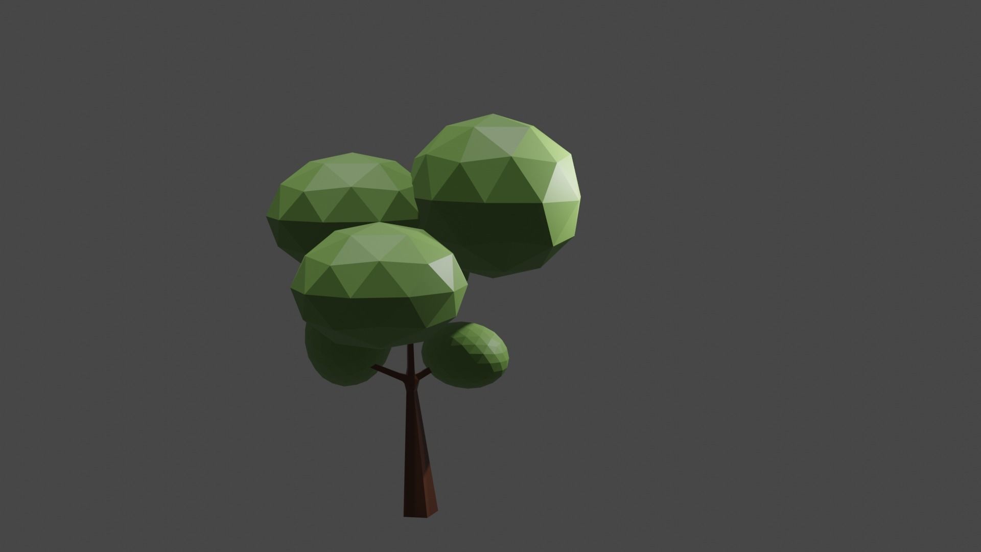 summer tree PBR GAME READY low-poly Low-poly 3D model_5