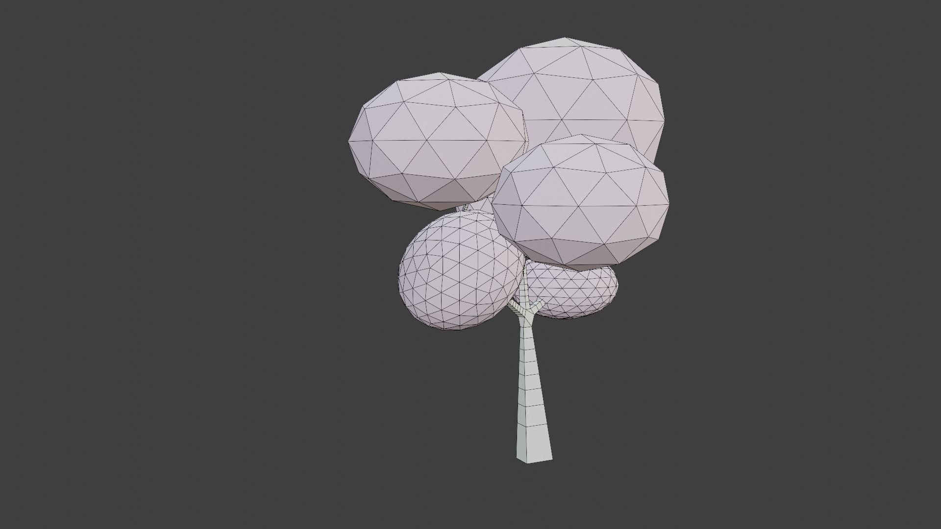 summer tree PBR GAME READY low-poly Low-poly 3D model_1